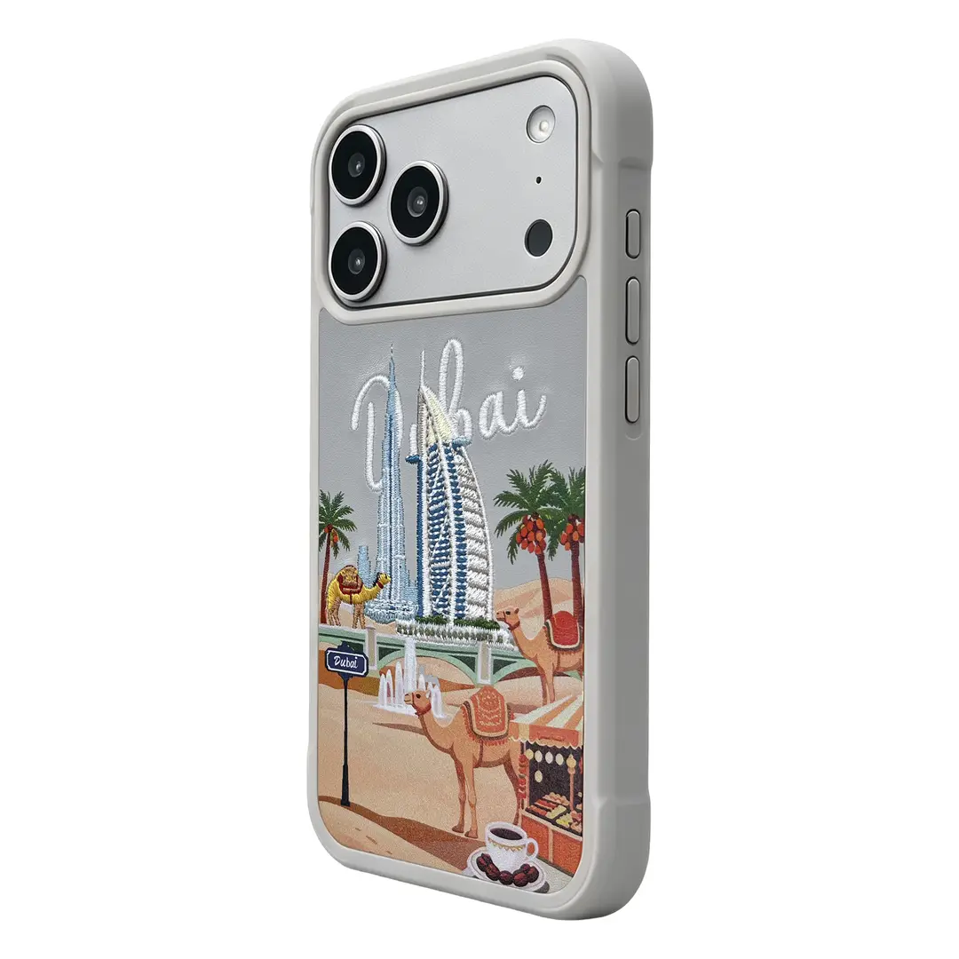 Levelo Vallo Heritage Embroidery PU Leather Case for iPhone 18 Pro / Pro Max (LVLVLOD18PWH)