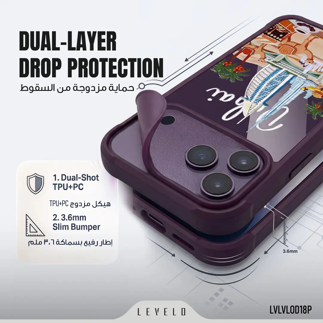 Levelo Vallo Heritage PU Leather Case for iPhone 18 Pro/Pro Max (LVLVLONYC18PWH)