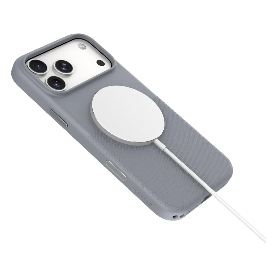 Levelo MILO MagSafe PC Case with Silicone Texture for iPhone 18 Pro/Pro Max (LVLMILOMPCC18PWH)