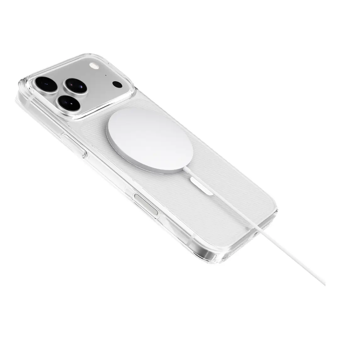 Levelo OTTA MagSafe PC+TPU Case with Carbon Texture for iPhone 18 Series - Clear (LVLOTTAC18PCL)