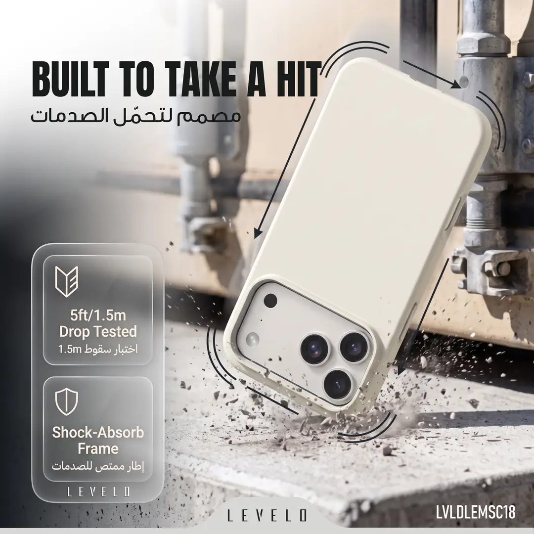 Levelo Dale MagSafe TPU+PC Solid Case for iPhone 18 Pro / Pro Max (LVLDLEMSC18PWH)