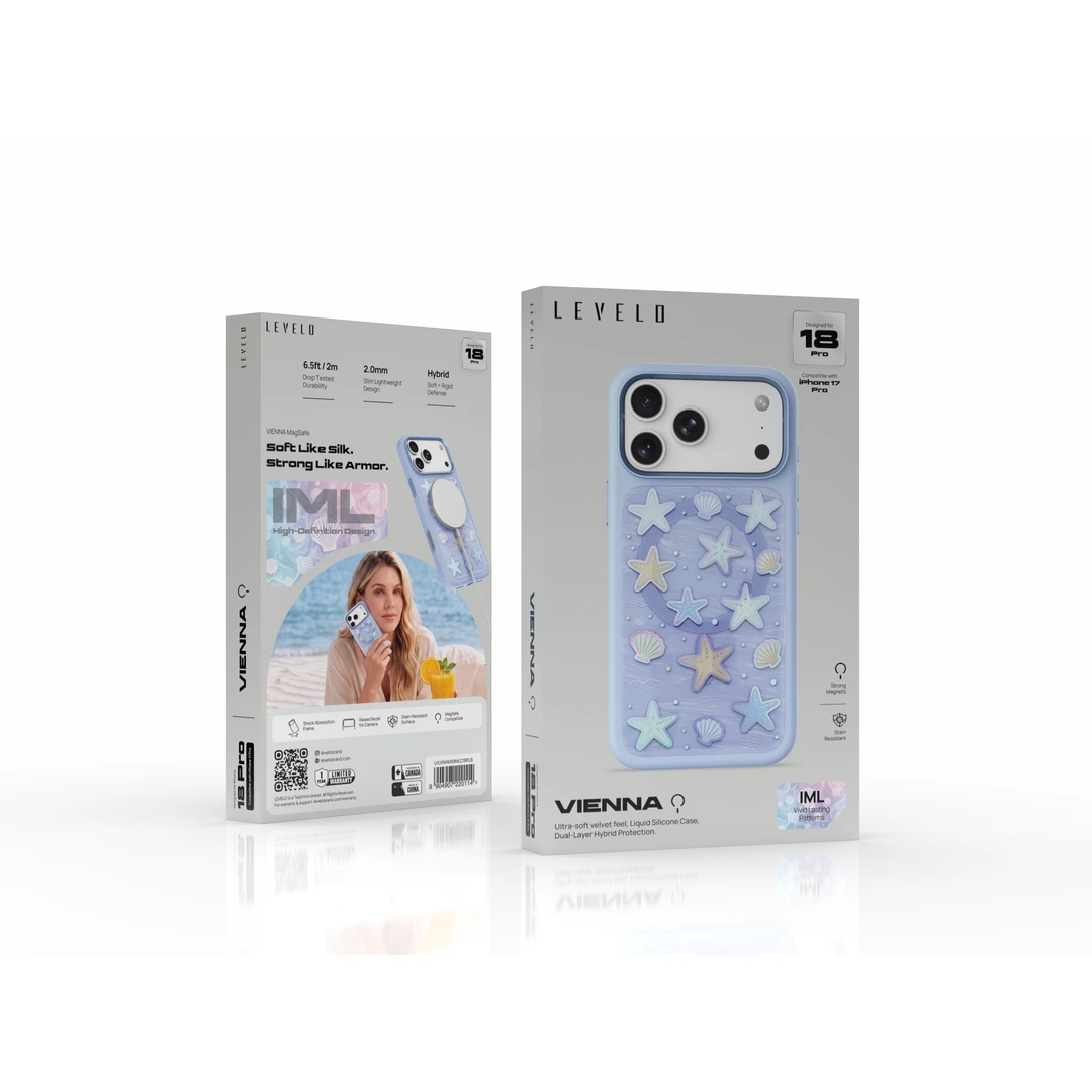 Levelo Vienna MagSafe Liquid Silicone Case for iPhone 18 Pro / Pro Max (LVLVINAMSIMLC18PLB)