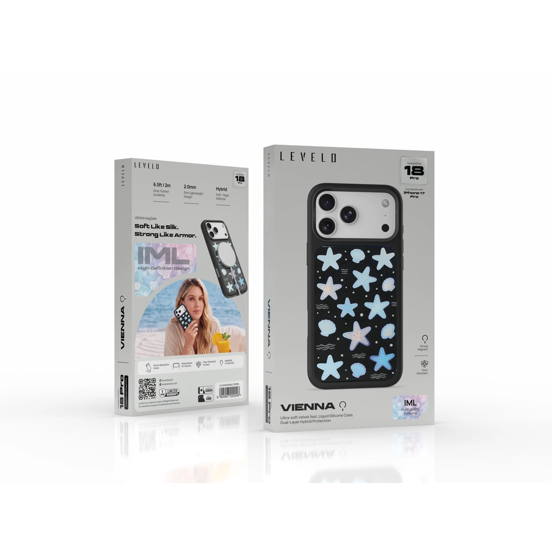 Levelo Vienna MagSafe Liquid Silicone Case for iPhone 18 Pro / Pro Max (LVLVINAMSIMLC18PBK)