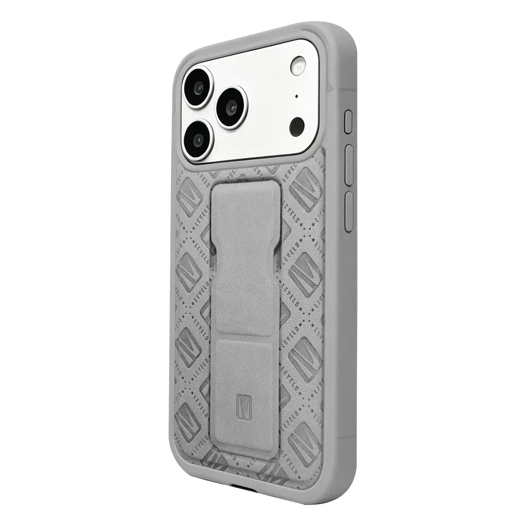 Levelo Morphix Vallo MagSafe Faux Leather GripStand Case for iPhone 18/17 Series (LVLMRPVLO18PMSL)