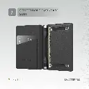Levelo Vermont Portable 3 in 1 Wallet Power Bank - Black