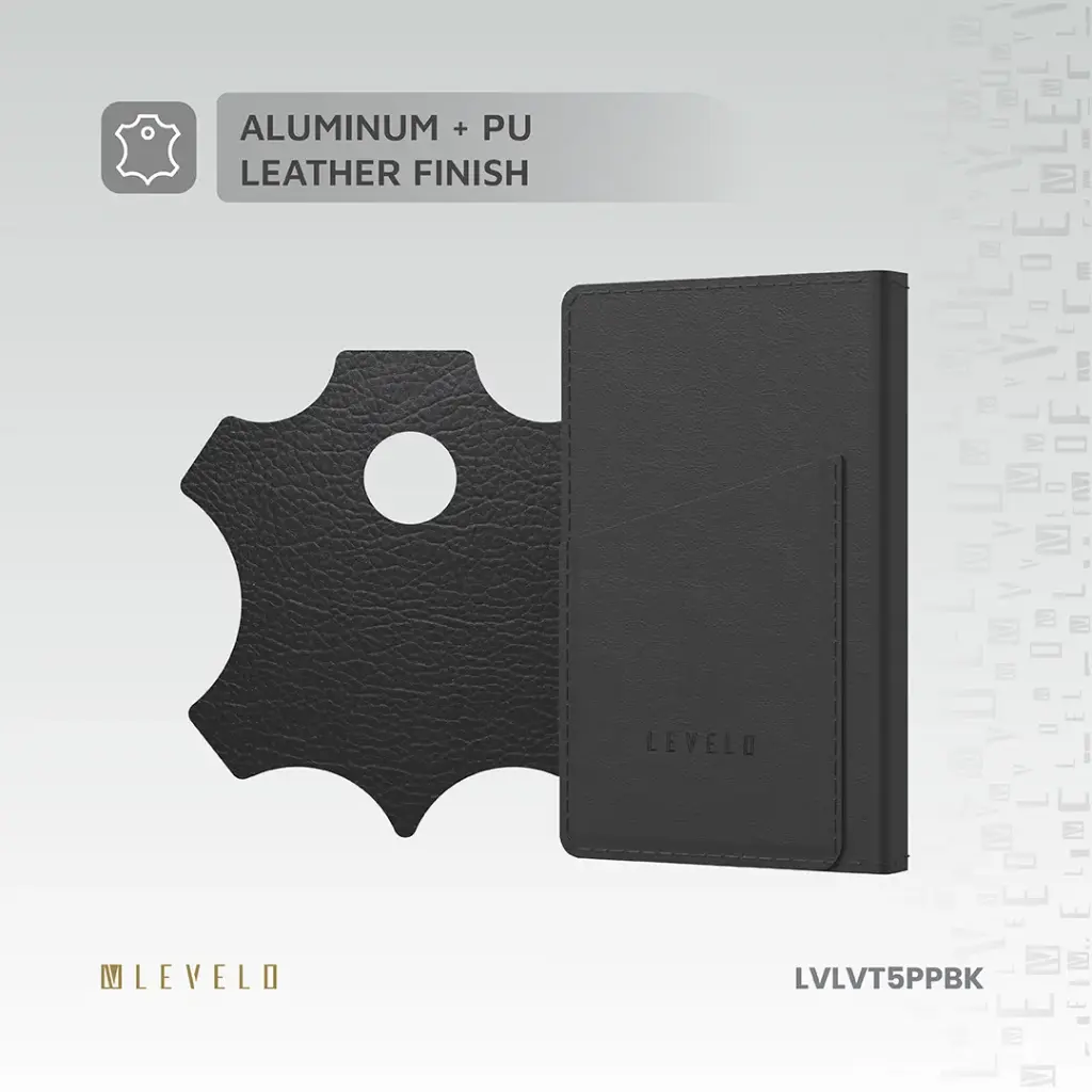 Levelo Vermont Portable 3 in 1 Wallet Power Bank - Black