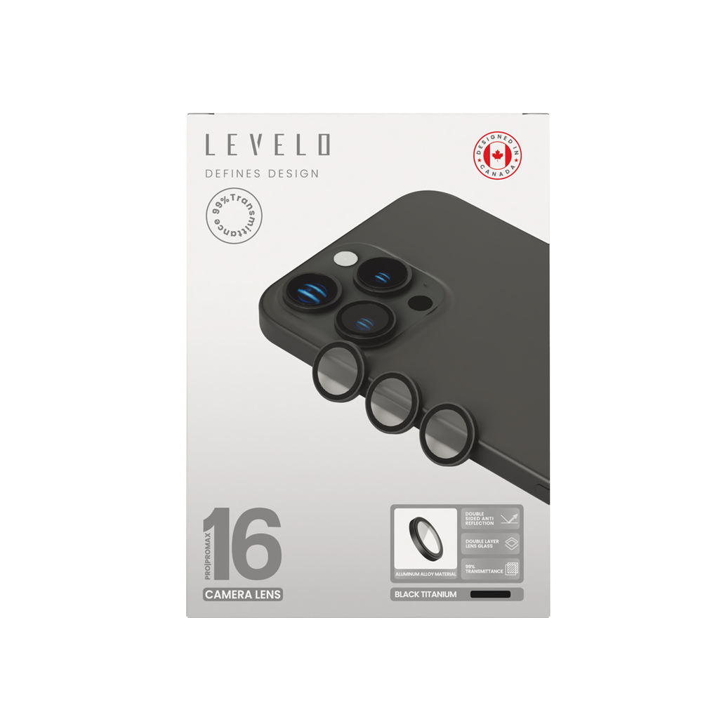 Levelo Trio Lens Protector For iPhone 16 Pro Max / Pro