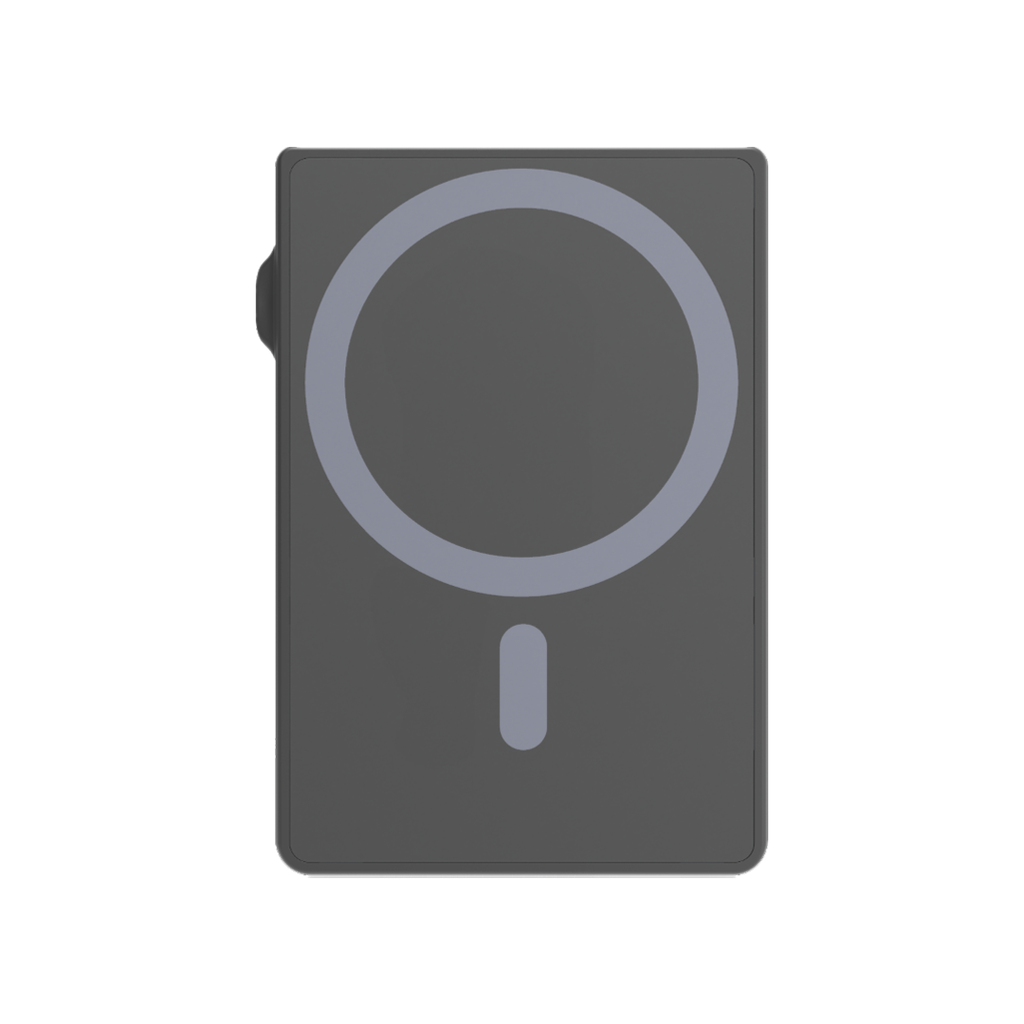 Levelo Lusso MagSafe Saffiano Leather Card Holder - Black