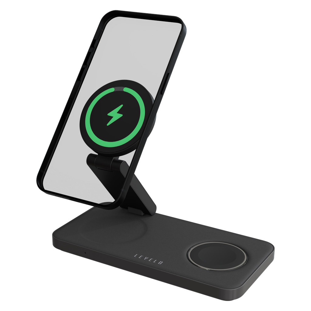 Levelo Quantum 3 in 1 Wireless Charger - Black