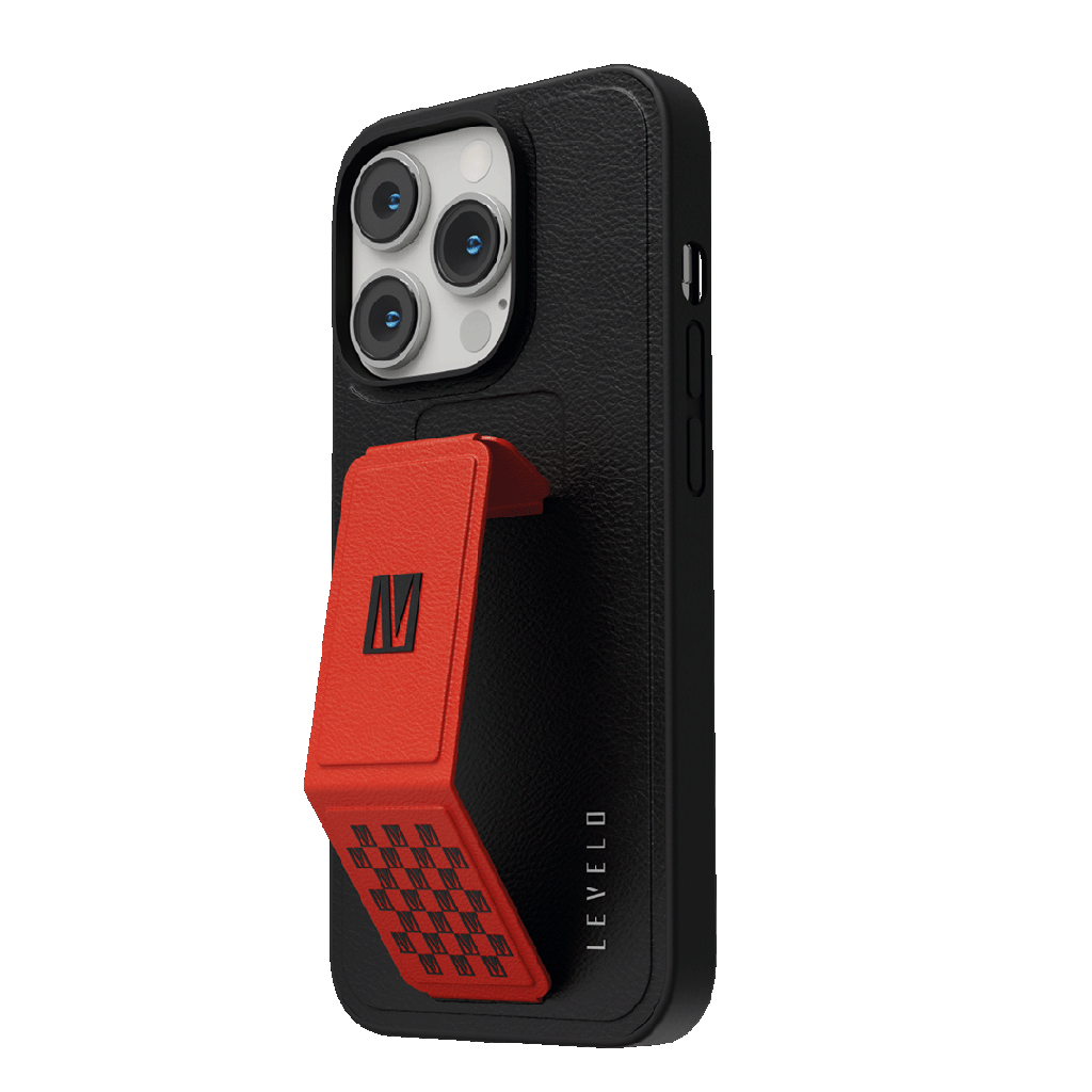Levelo Morphix Gripstand PU Leather Case For iPhone 14 Series