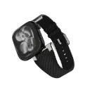 Levelo Toray Silicone & Leather Watch Strap - Black