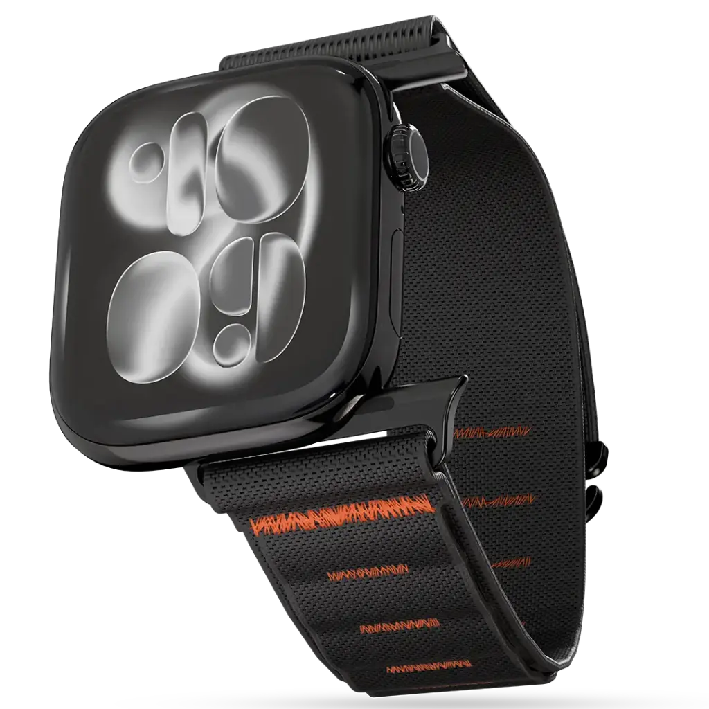 Levelo York Nylon Watch Strap - Black