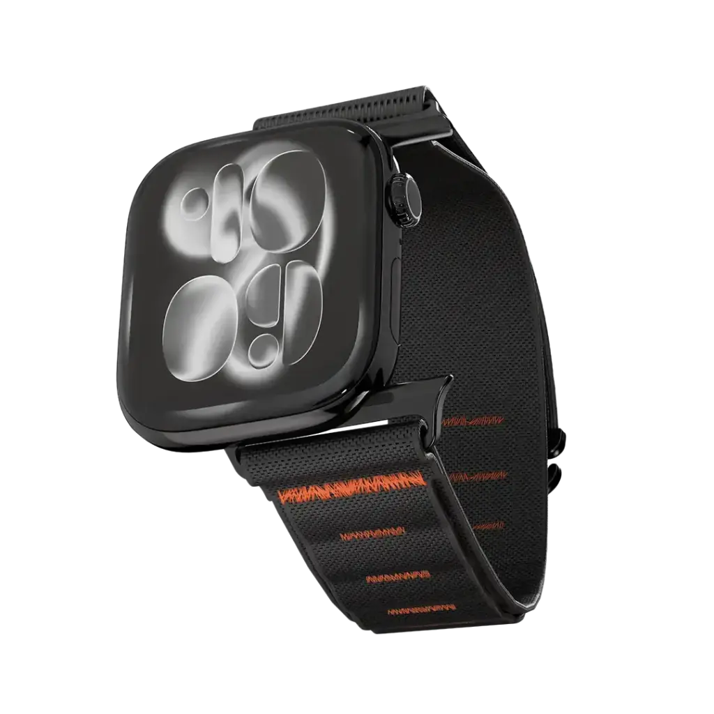 Levelo York Nylon Watch Strap - Black