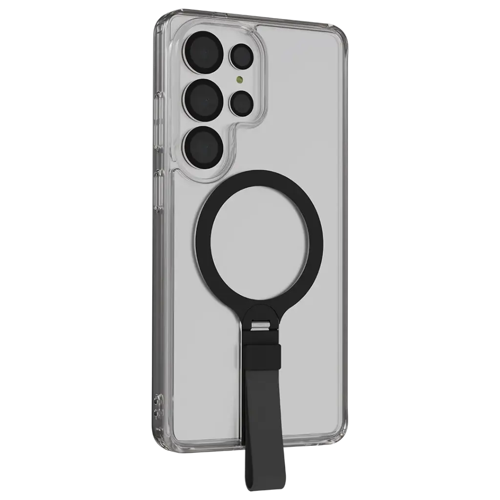 حافظة Levelo Spira MagSafe Clear Grip لـ S26 Ultra - أسود