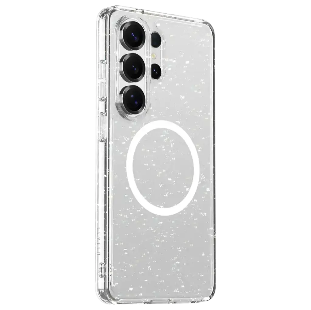 Levelo Clara MagSafe Glitter Case for S26 Ultra - transparent