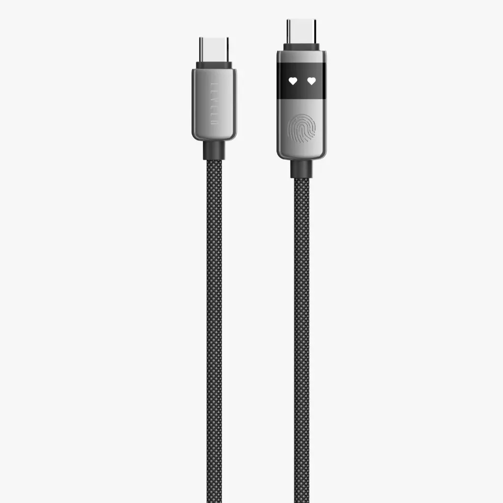 Levelo Auge Smart Charge & Sync Cable USB -C To USB-C - Gray