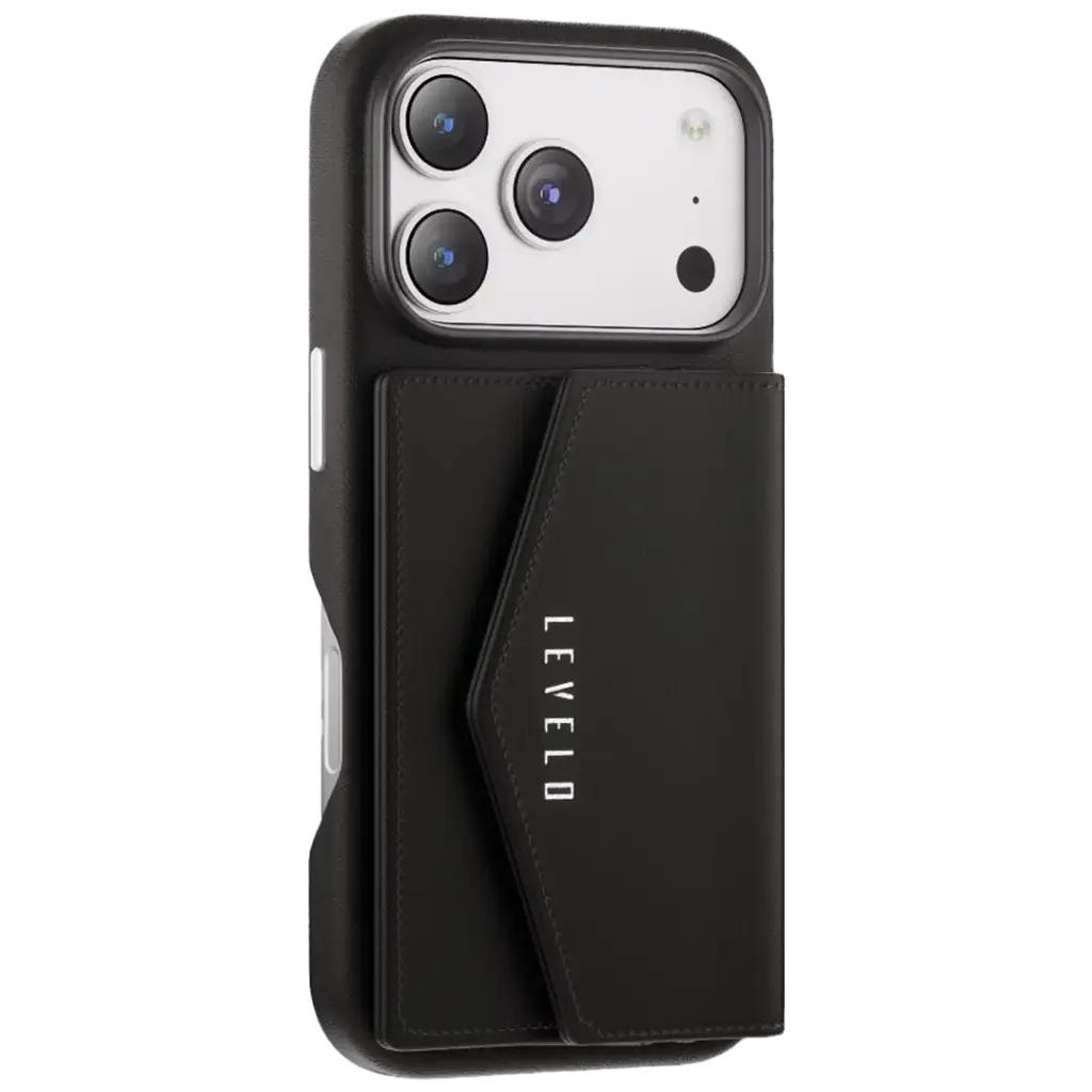 Levelo Vertex PU Leather Wallet Case for iPhone 17 Pro/Pro Max