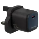 Levelo Vero GaN Single Port Adapter 20W - Black / Blue
