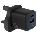 Levelo Vero GaN Double Port Adapter 35W - Black / Blue