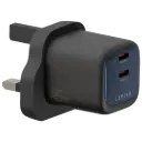 Levelo Vero GaN Double Port Adapter 45W - Black / Blue