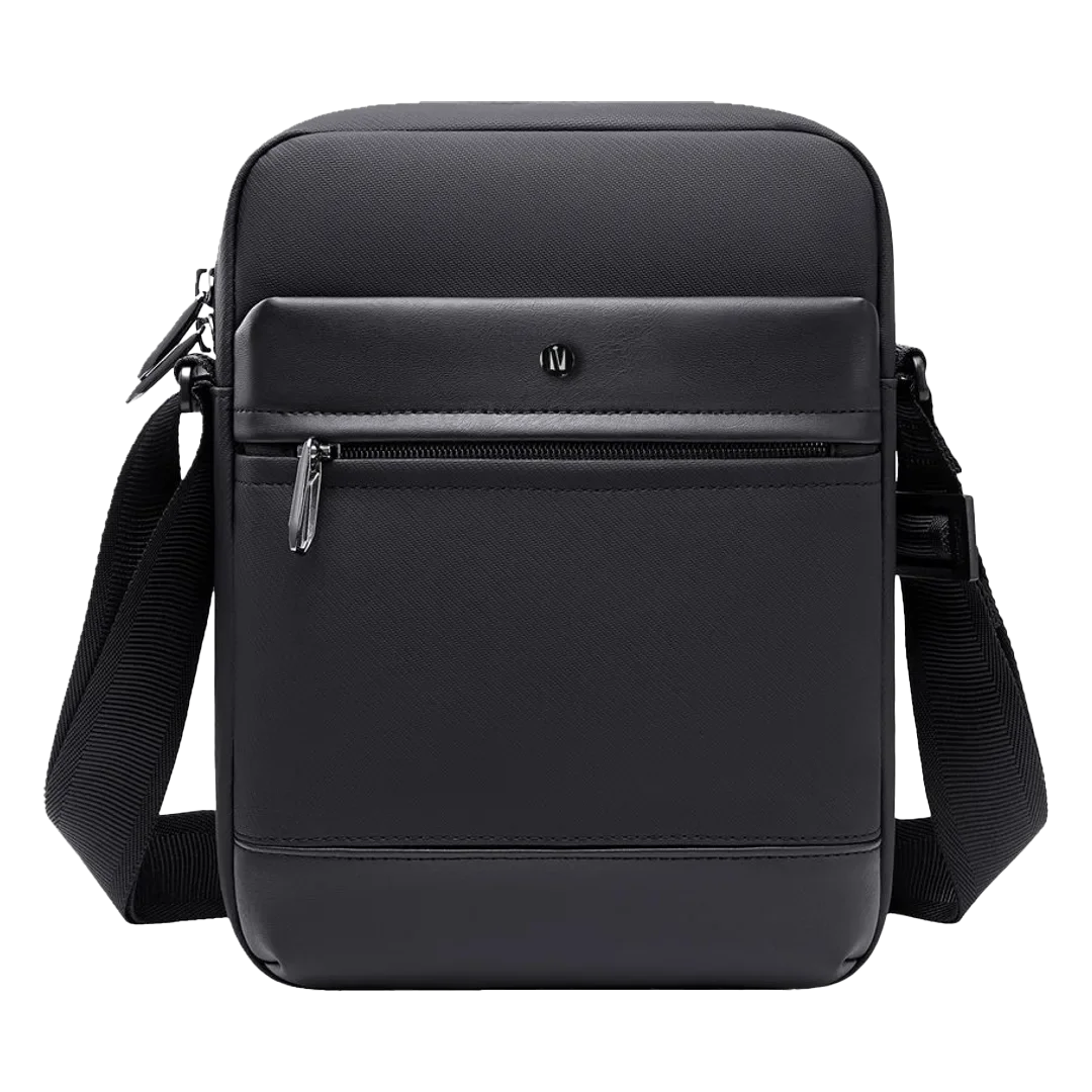 Levelo Celle Polyester Sling Bag with Adjustable Strap - Black