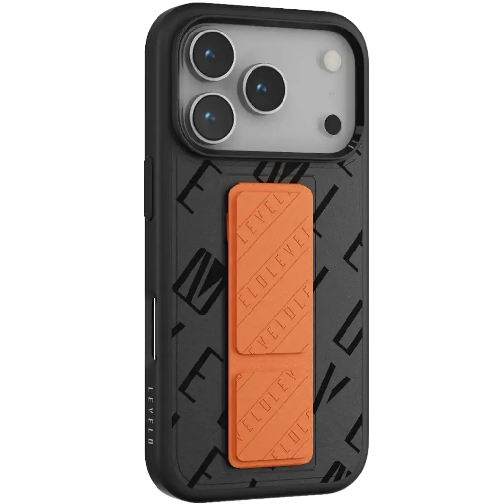 Levelo Morphix Vallo Faux Leather Gripstand Case for iPhone 17 Pro