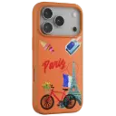 حافظة لِوِلو فالو من الجلد الصناعي بتصميم تطريز باريس/دبي/لندن لآيفون 17 برو/برو ماكس