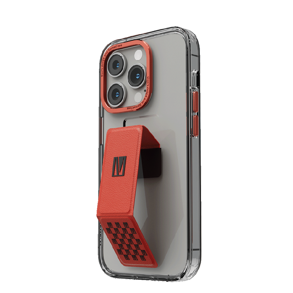 Levelo Morphix Clara Gripstand IMD Clear Back Case For iPhone 14 Pro / 14 Pro Max