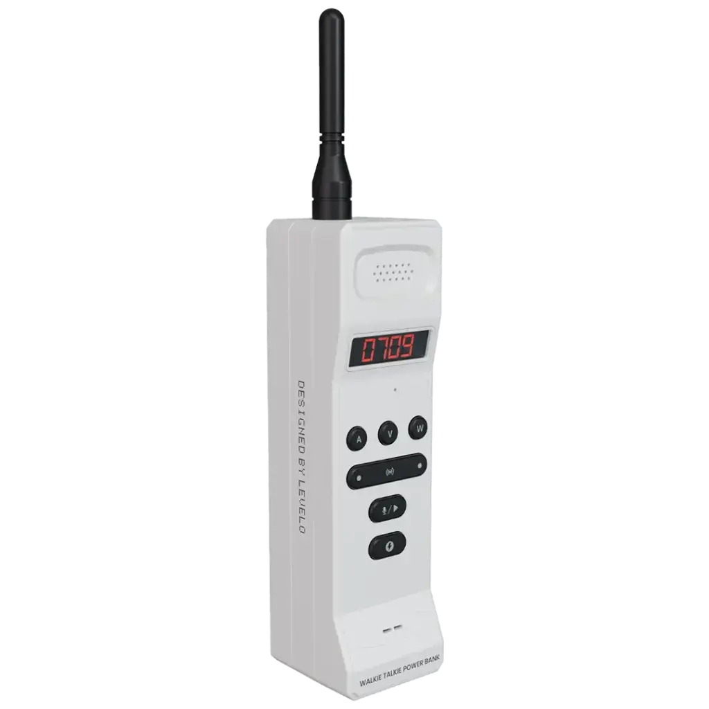 Levelo Revolt 20000mAh Walkie Talkie Power Bank - White