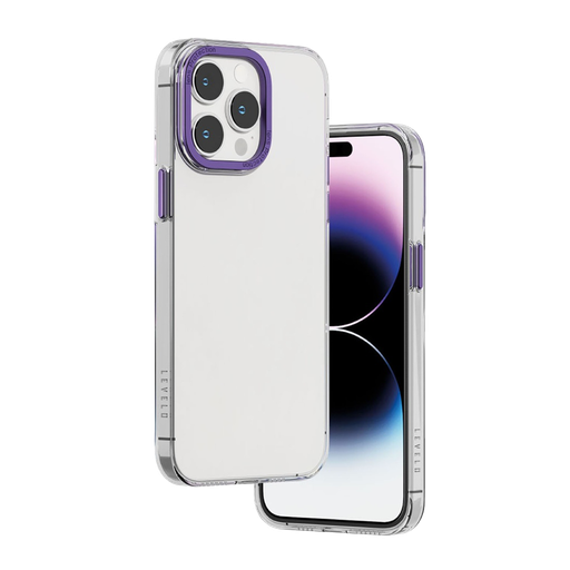 Sensa Clear Back Case (Clear/Purple, iPhone 14 Pro Max)