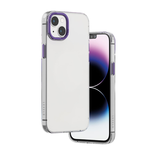 Sensa Clear Back Case (Clear/Purple, iphone 14)