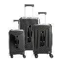 Levelo Tenax PP Unbreakable Set Of 3 Travel Luggage 21"/25"/29" - Black