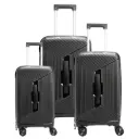 Levelo Tenax PP Unbreakable Set Of 3 Travel Luggage 21"/25"/29" - Black
