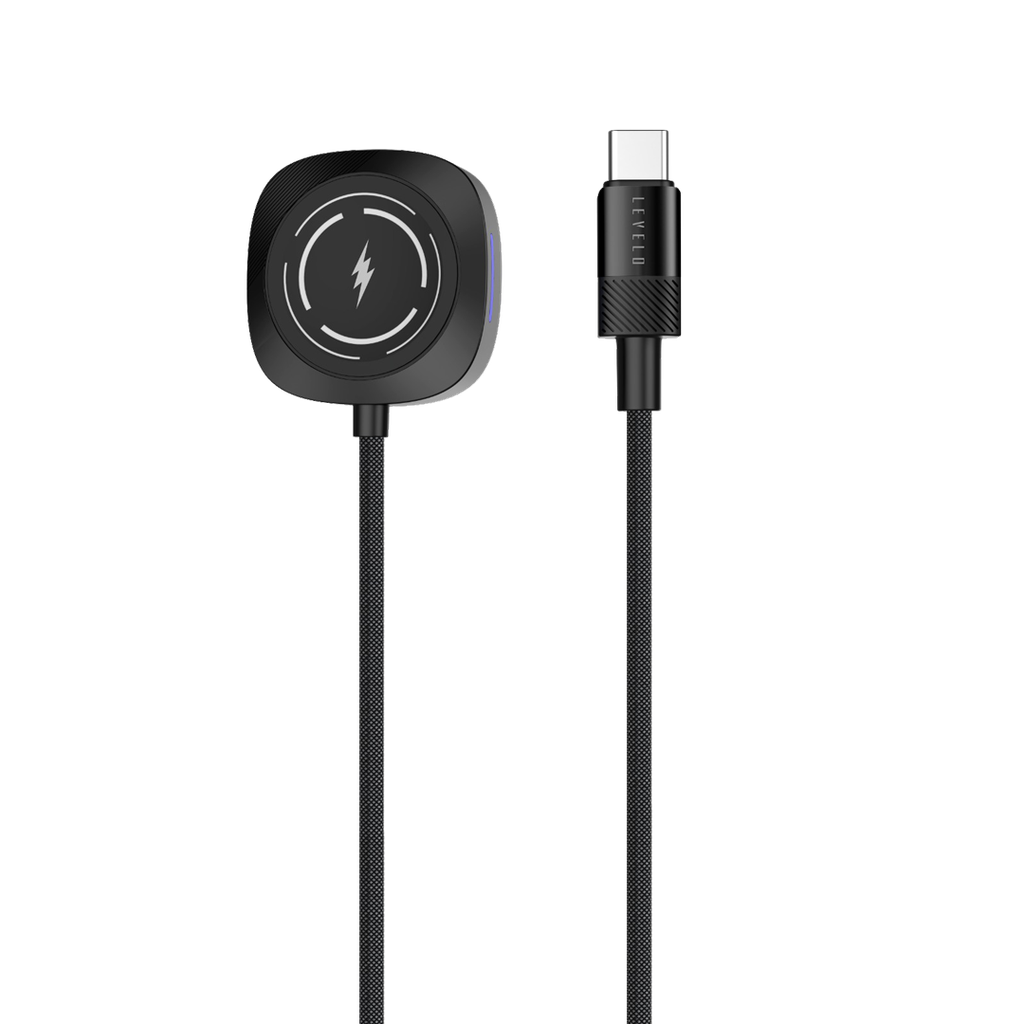 Levelo Otto Type-C Apple Watch Wireless Charger Cable - Black