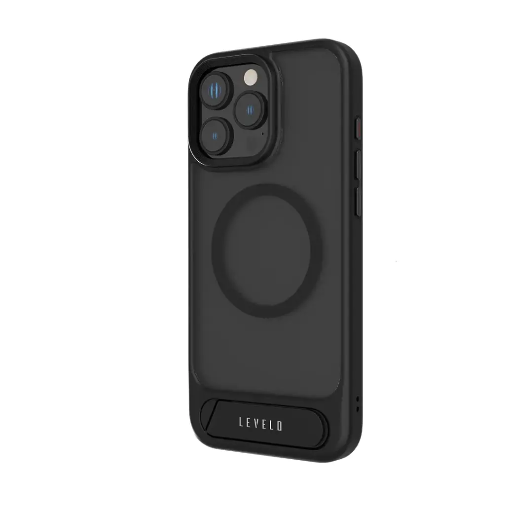 Levelo Matteo Case with Bottom Stand Grip for iPhone 16 ProMax / Pro
