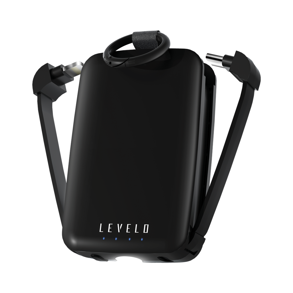 Levelo Nano Mini Portable KeyChain Power Bank 4000mAh - Black 
