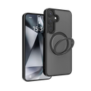 Levelo Via Matte with Ring Stand Case for Samsung S25 Ultra / Plus - Black