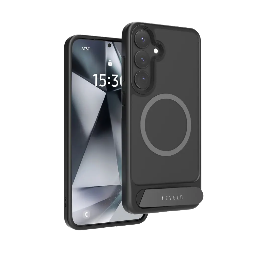 Levelo Matteo with Bottom Stand Grip Case for Samsung S25 Plus / Ultra