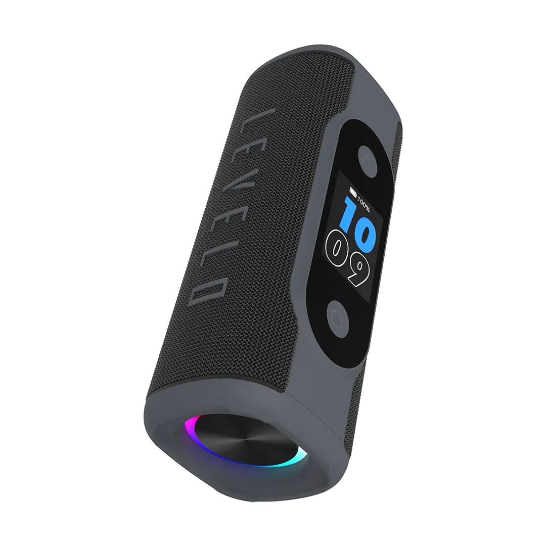 Levelo Bassbeat Portable Speaker With LED Display - Black