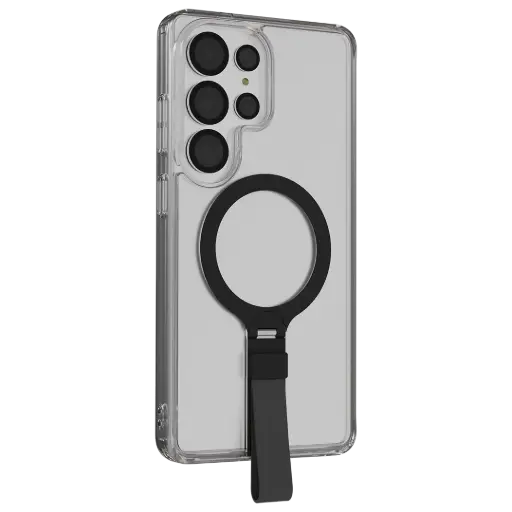 [LVLSPRCS26UPHBK] حافظة Levelo Spira MagSafe Clear Grip لـ S26 Ultra - أسود
