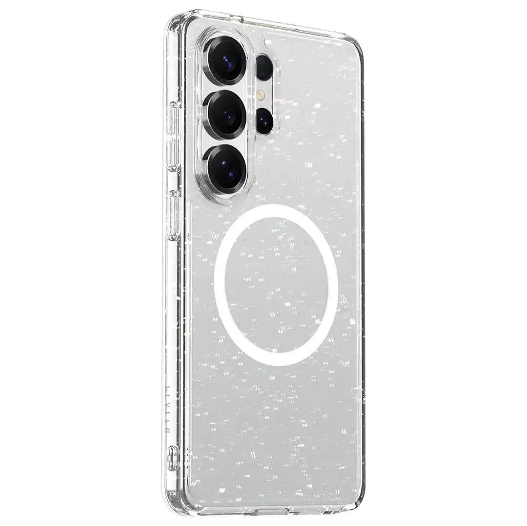 Levelo Clara MagSafe Glitter Case for S26 Ultra - transparent