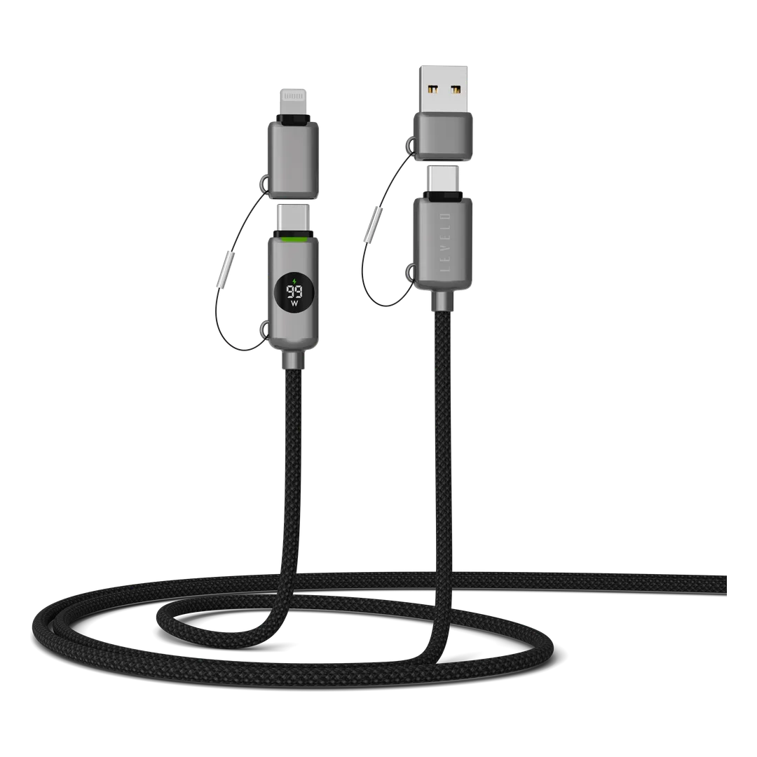 Levelo Edinburgh Smart Charge & Sync Cable - Gray