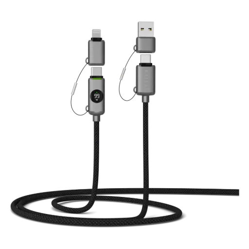 [LVLEDBG41100WGY] Levelo Edinburgh Smart Charge & Sync Cable - Gray
