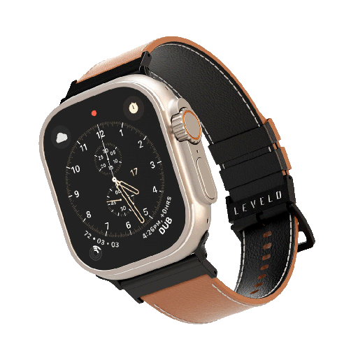 [LVLWS49BKBR] Levelo Montre Leather Watch Strap