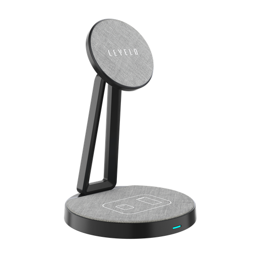 [LVLDF21WCBK] Levelo Dualflow 2 In 1 Magnetic Wireless Charging Stand