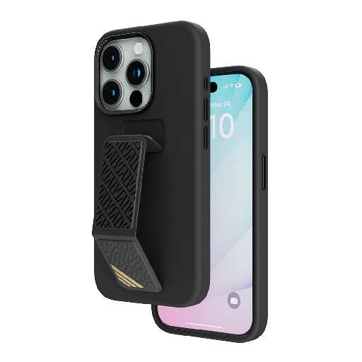 Levelo Morphix Silicone Case with Leather Grip for iPhone 15