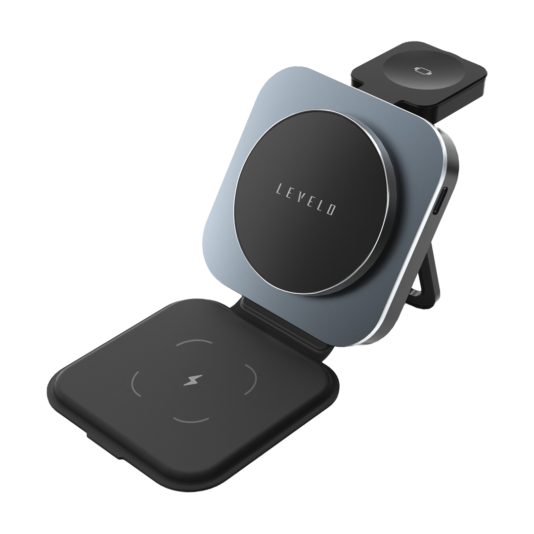Levelo TrioFlow 3 In 1 Wireless Charger - Black	