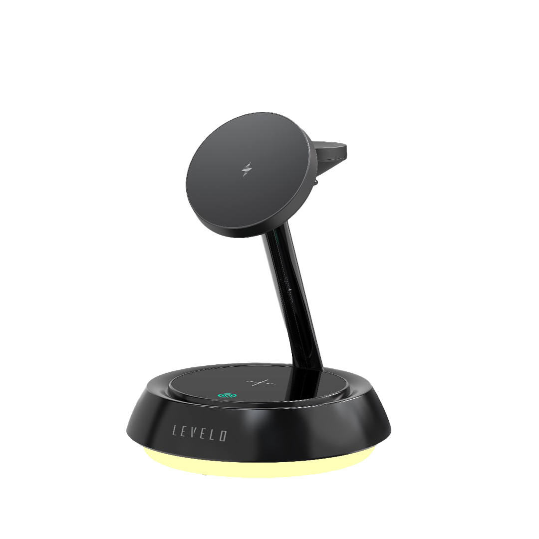 Levelo Sienese 3 In 1 Wireless Charger - Black
