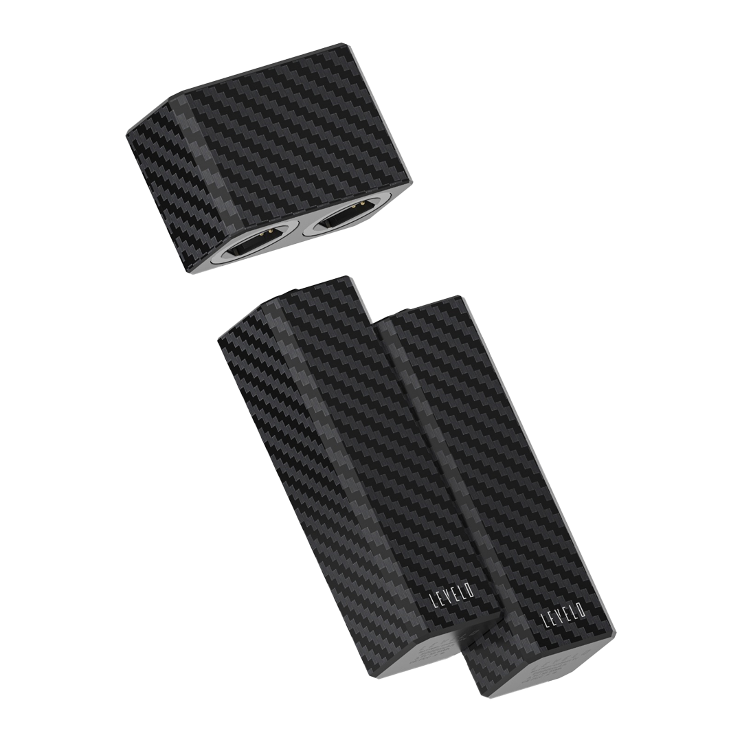 Levelo SwapCell Portable 2 in 1 14400mAh Power Bank - Carbon Black