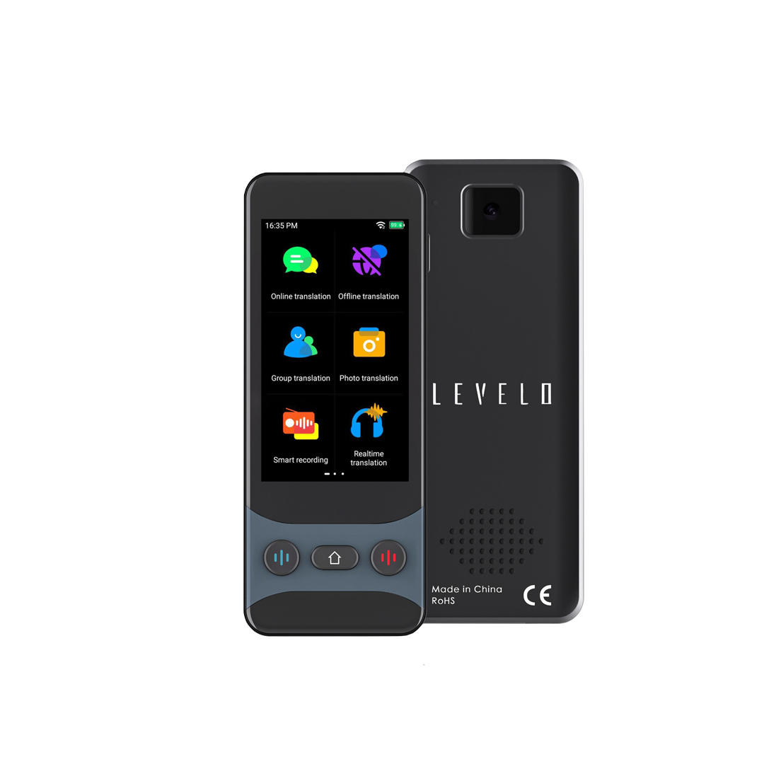 Levelo FluentLink Offline & Online Voice Translator - Grey